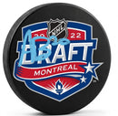 Alex Bump Philadelphia Flyers Autographed 2022 NHL Draft Logo Hockey Puck (Blue Signature)