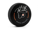 John LeClair Philadelphia Flyers Autographed Game Model Hockey Puck