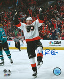 Ivan Provorov Philadelphia Flyers Celebration Autographed 16" x 20" Hockey Photo