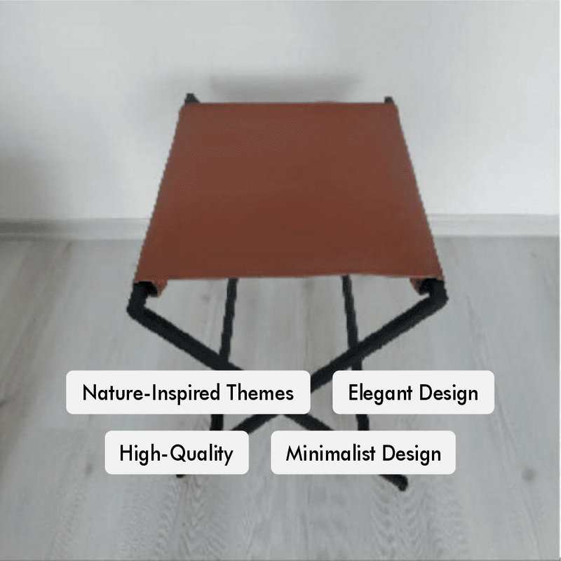 Foldable Metal Suitcase Rack with Genuie Leather