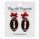 Football Polymer Clay Earrings | Clay Art Originals