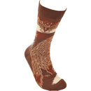 For Fox Sake Funny Socks in Brown | Unisex
