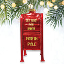 Letters for Santa Mailbox Glass Christmas Ornament