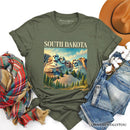 Majestic South Dakota State Mount Rushmore T-Shirt, Historic American Monument Travel Tee and Keepsake Souvenir