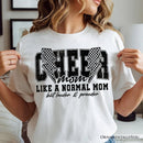 Cheer Mom Lightning T-Shirt, Cheerleader Retro White and Natural Tee for Proud Sports Mothers