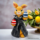Covert Carrot Collector Funny Bunny Agent Figurine, 7" Dueling Easter Rabbit Garden Statue