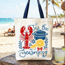 Crawfish Boil Season Summer Tote Bag, Seafood Funny Retro Gift Shopper