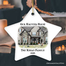 Haunted House Photograph Custom Tree Halloween Ornament
