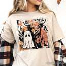 Highland Cow Ghost Fall T-Shirt, Spooky Season Halloween Tee