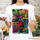 Horror Comic Classic Monsters T-Shirt, Vintage Scary Halloween Tee