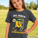 Kids Life Gave Me Lemons Jesus Lemonade T-Shirt, Funny Youth Christian Faith Retro Tee