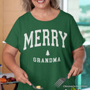 Merry Grandma Retro Christmas T-Shirt, Matching Family Holiday Tee