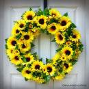 Sunflower Wreath for Front Door or Home, 20 Inches