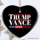 Trump Vance 2024 Election Support Ornament, MAGA Republican Christmas Gift and Decor