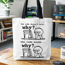 Why Does The Code Work Tote Bag, Funny Programmer Coding Gift Shopper