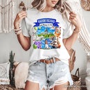 Artistic Rhode Island State Themes and Landmarks T-Shirt, Tee for History and Travel Lovers
