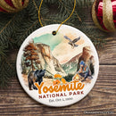 Artistic Yosemite National Park Ornament, California Christmas Gift for Hikers