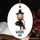 Custom Witch Halloween Theme Women's Ornament