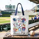 Game Day Baseball Tote Bag, Gift Shopper for Sports Fans