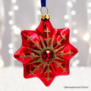Graceful Nativity Star Glass Christmas Ornament, Unique Christian Religious Decor
