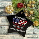 I Voted for Trump It's Personal Election Ornament, American Pride Christmas Keepsake