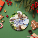 Illustrated Sydney Australia Ceramic Ornament, Travel Souvenir and Christmas Gift