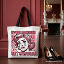 Even Baddies Get Saddies Tote Bag, Retro Crying Girl Pop Art for Stylish and Emotional Women