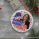 Kamala Harris for the People 2024 Election Ornament, Gift for Democratic Supporter