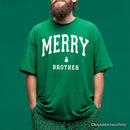 Merry Brother Retro Christmas T-Shirt, Matching Family Holiday Tee