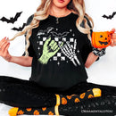 Monster Skeleton Pinky Promise T-Shirt, Funny Spooky Halloween Tee