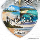 Napili Beach Hawaii Tropical Paradise Christmas Ornament, Hawaiian Islands Souvenir