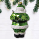 Pothead Santa Glass Christmas Ornament, Merry Weedmas Funny Pot Decoration