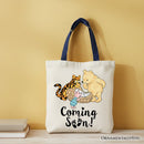 Pregnancy Announcement Winnie-the-Pooh Tote Bag 1926 A.A. Milne Baby Coming Soon Mom Gift Shopper