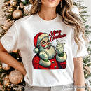 Santa Middle Finger Christmas T-Shirt, Vintage Funny Tee for Naughty Holiday Humor
