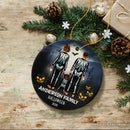 Spooky Family Customized Horror Theme Ornament, Halloween Tree Decoration, Skeleton Pajamas