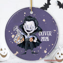 Spooky Vampire Boy Trick or Treat Custom Halloween Ornament