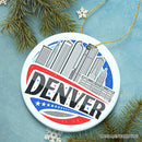 Urban Denver Retro Colorado Ornament, Souvenir Gift