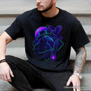 Vaporwave Plague Doctor T-Shirt, Retro Neon Horror Vibes Halloween Tee