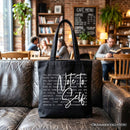 Note To Self Mental Health Tote Bag, Motivational Definition Gift Shopper