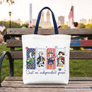 Just An Independent Goose Patriotic Tote Bag, Funny 4th of July Gift Shopper