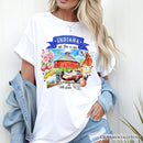 Artistic Indiana State Themes and Landmarks T-Shirt, Tee for History and Travel Lovers