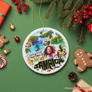 Culturally Vibrant Jamaica Ceramic Art Ornament, Artistic Caribbean Souvenir and Christmas Decor