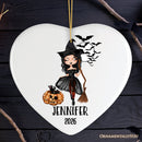 Custom Witch Halloween Theme Women's Ornament
