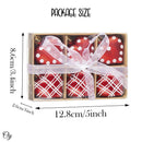 Cute and Glamorous Heart Shaped Christmas Ornament Set, 6 Shatterproof Love Baubles