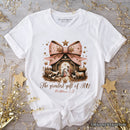 Holy Night Nativity Scene Jesus T-Shirt, The Greatest Gift of All Matthew 1:21 Christian Christmas Tee