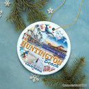 Huntington Beach Heritage Ornament, California Surf Culture Christmas Souvenir and Gift