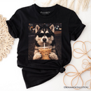 Husky Iced Coffee T-Shirt, Funny Dog Parents Tee