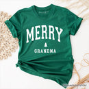 Merry Grandma Retro Christmas T-Shirt, Matching Family Holiday Tee