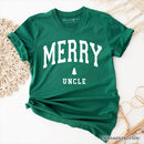 Merry Uncle Retro Christmas T-Shirt, Matching Family Holiday Tee