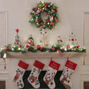 Merry and Bright Bold Christmas Sparkling Wreath, Red and Green Onrament Baubles and Stocking Decor , Holiday Door